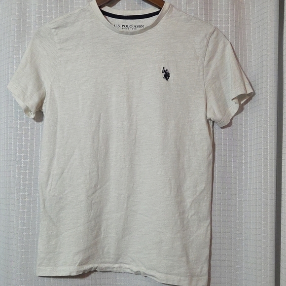 U.S. Polo Assn. Other - U.S POLO ASSN. T Shirt Boys XL 14-16 Ivory  Short Sleeve Tee Soft 100% Cotton
